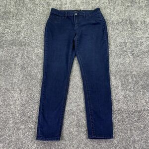 Love Indigo Jeans Womens 16 Blue Skinny Stretch Denim Dark Wash Casual City Logo